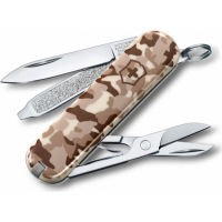 Нож перочинный Victorinox CLASSIC, сталь X55CrMo14, рукоять Cellidor®, песочный камуфляж купить в Казани