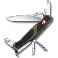 Нож перочинный Victorinox RangerGrip 61 0.9553.MC4 130мм 11 функций чёрно-зеленый купить в Казани