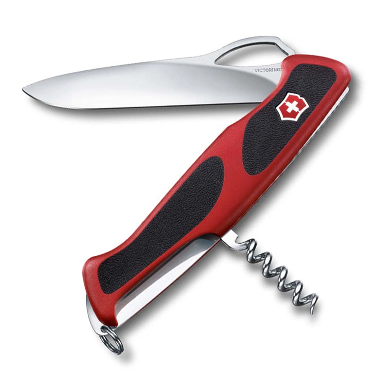 Нож перочинный Victorinox RangerGrip 63, сталь X55CrMo14, рукоять полиамид, красно-чёрный