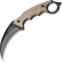 Нож с фиксированным клинком Magnum Spike Karambit — Boker 02SC028, сталь 440A EDP, рукоять стеклотекстолит G10, песочный купить в Казани