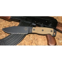 Нож с фиксированным клинком Ontario «RD6 Tan micarta», зубцы купить в Казани