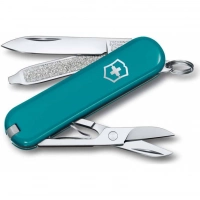 Нож Victorinox Classic SD Colors, Mountain Lake (0.6223.23G) бирюзовый, 7 функций 58мм купить в Казани