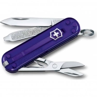 Нож Victorinox Classic SD Colors, Persian Indigo (0.6223.T29G) фиолетовый полупрозрачный, 7 функций 58мм купить в Казани