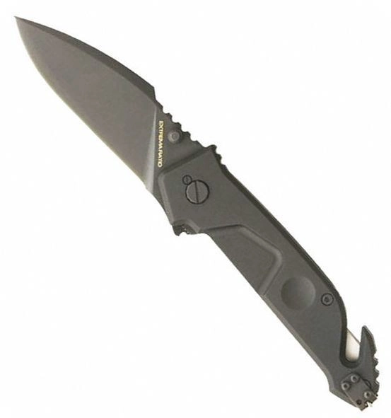 Складной нож Extrema Ratio MF1 Black With Belt Cutter, сталь N690, рукоять алюминий