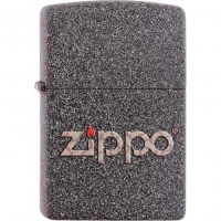 Зажигалка ZIPPO, латунь с покрытием Iron Stone™, серая с фирменным логотипом, матовая, 36x12x56 мм купить в Казани